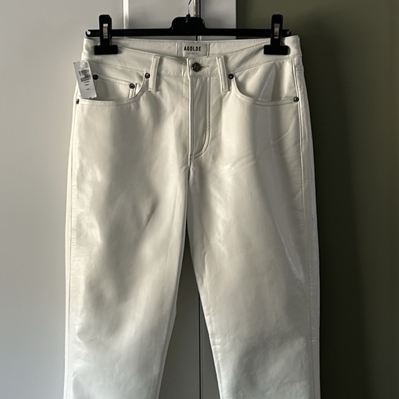 AGOLDE Recycled Leather Jeans Lyle NWT - Picture 2 of 13
